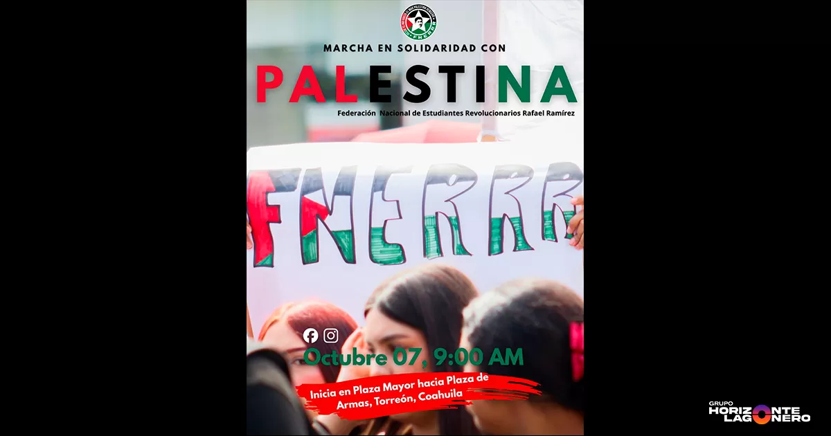 Estudiantes de Torreón marcharán en apoyo a Palestina