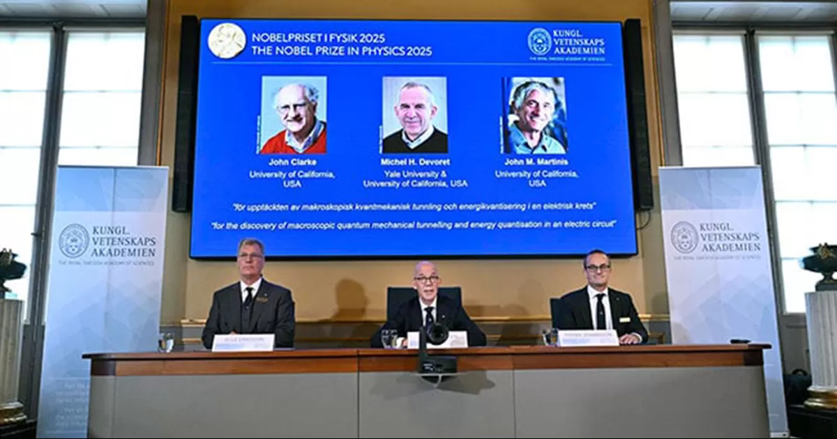 Los tres científicos galardonados realizaron experimentos con un circuito eléctrico
