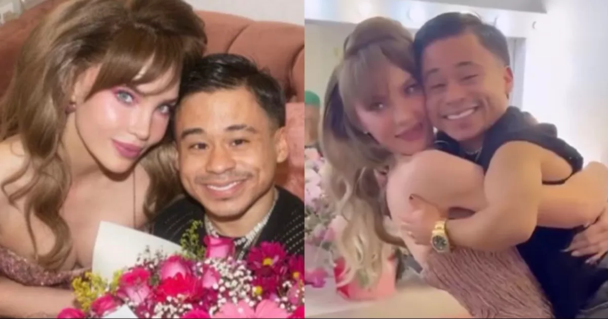Ambos presumieron en redes sociales una foto en el camerino de la cantante tras su presentación en Mentiras All Stars