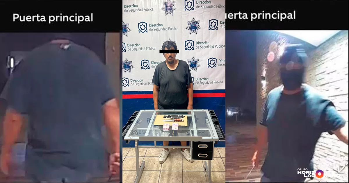 Detienen a sujeto por amenazas y coecho en fraccionamiento Ana de Torreón; lo señalan como presunto ladrón del sector