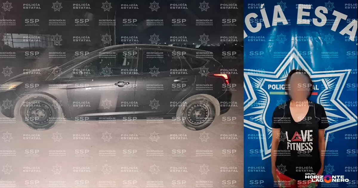Detienen a mujer por conducir vehículo con placas sobrepuestas en Gómez Palacio