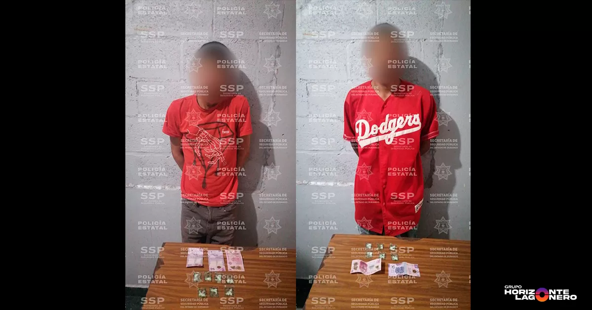 Detienen a dos hombres con cristal en Gómez Palacio