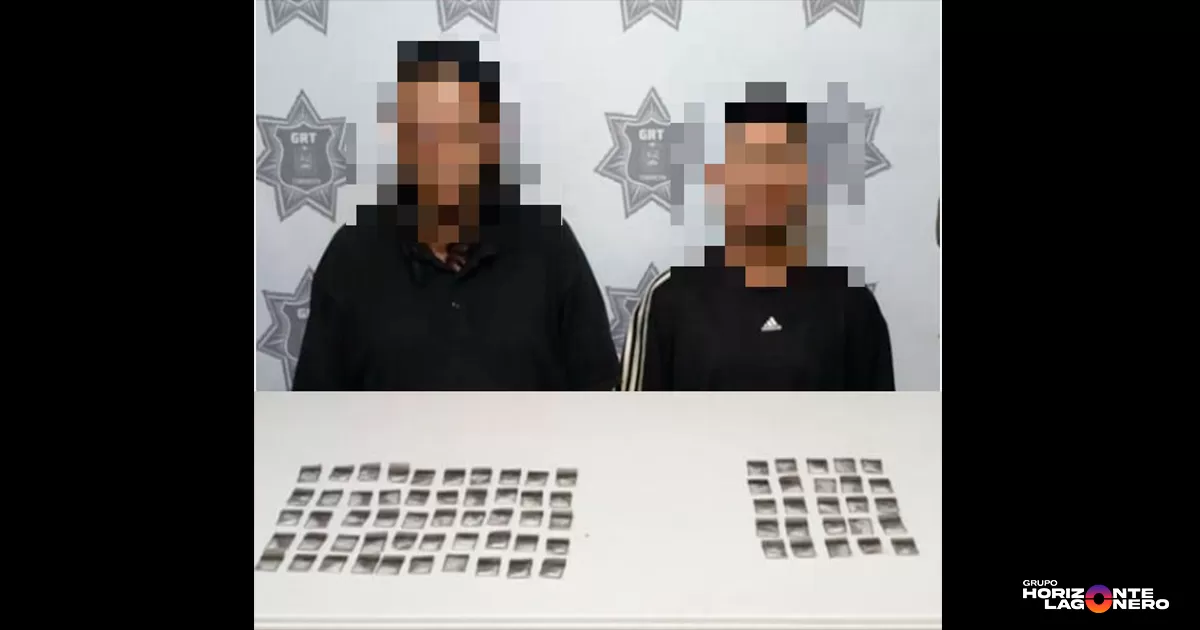 Asegura Grupo de Reacción Torreón a dos hombres con droga en la colonia Monterreal
