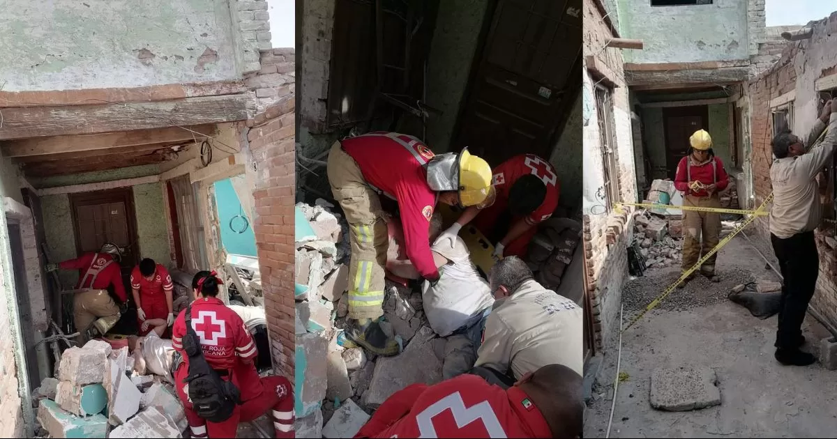 Una casa de la zona Centro habÃ­a colapsado y presuntamente habÃ­a personas atrapadas