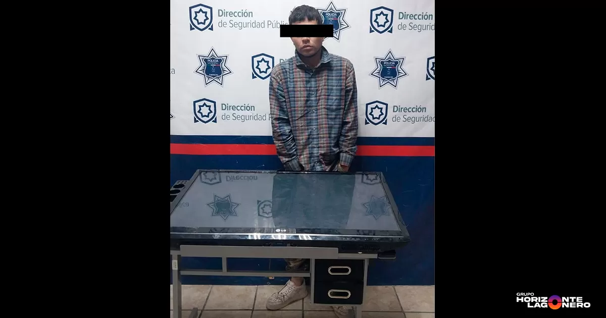 Ingresa a domicilio a robar pantalla de televisión y es detenido en Torreón