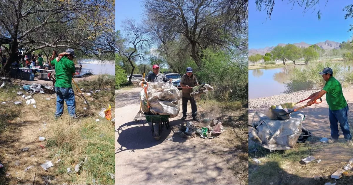 Laguneros dejan 27 toneladas de basura en el Río Nazas durante vacaciones