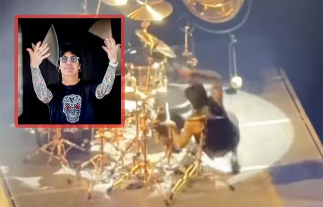 Baterista de Maná sufre aparatosa caída en pleno concierto en Dallas: “Me caí, me dio risa y seguí tocando”