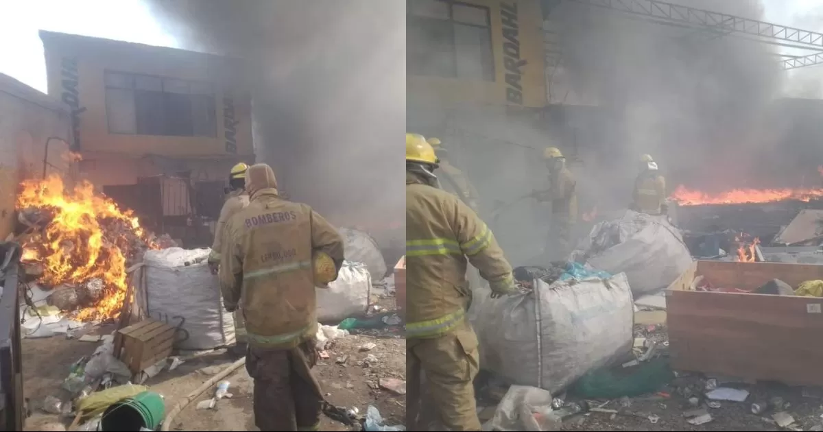 Se reportÃ³ fuego en una empresa de reciclaje de materiales en la calzada Guadalupe Victoria, en la zona Centro.