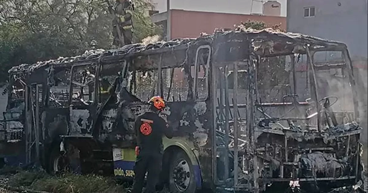 Se incendia camión en patio de la Ruta 400 en Santa Catarina