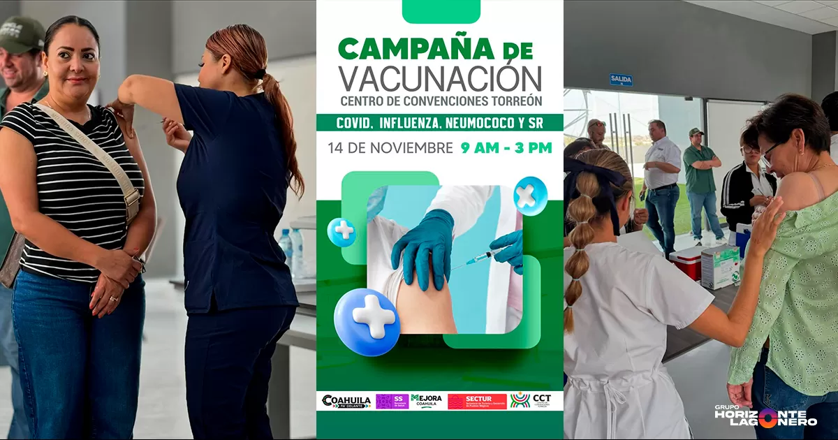 Realizarán jornada de vacunación en el Centro de Convenciones de Torreón