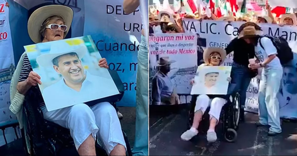 En silla de ruedas participa en la marcha en la CDMX para exigir justicia por el asesinato de su nieto