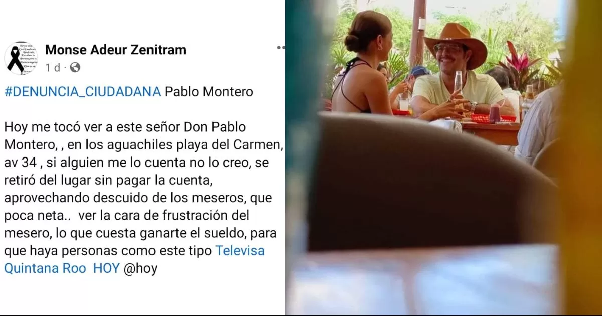 El cantante aprovechÃ³ un descuido de los meseros para salir del lugar.