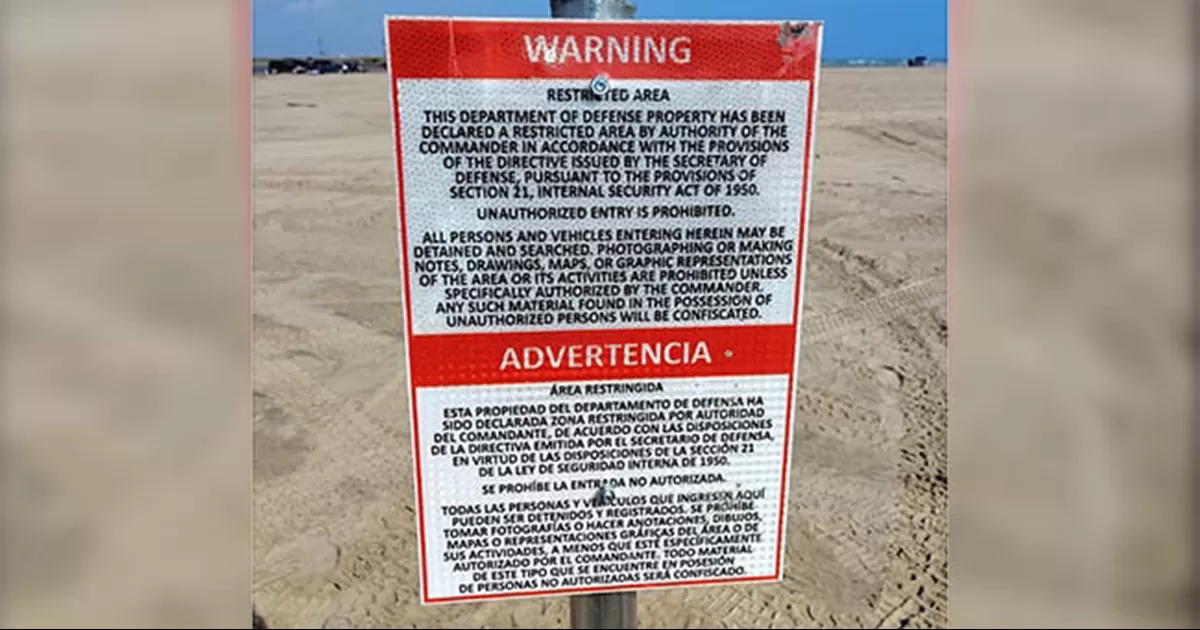 Retiran letreros colocados por estadounidenses en playa de Tamaulipas