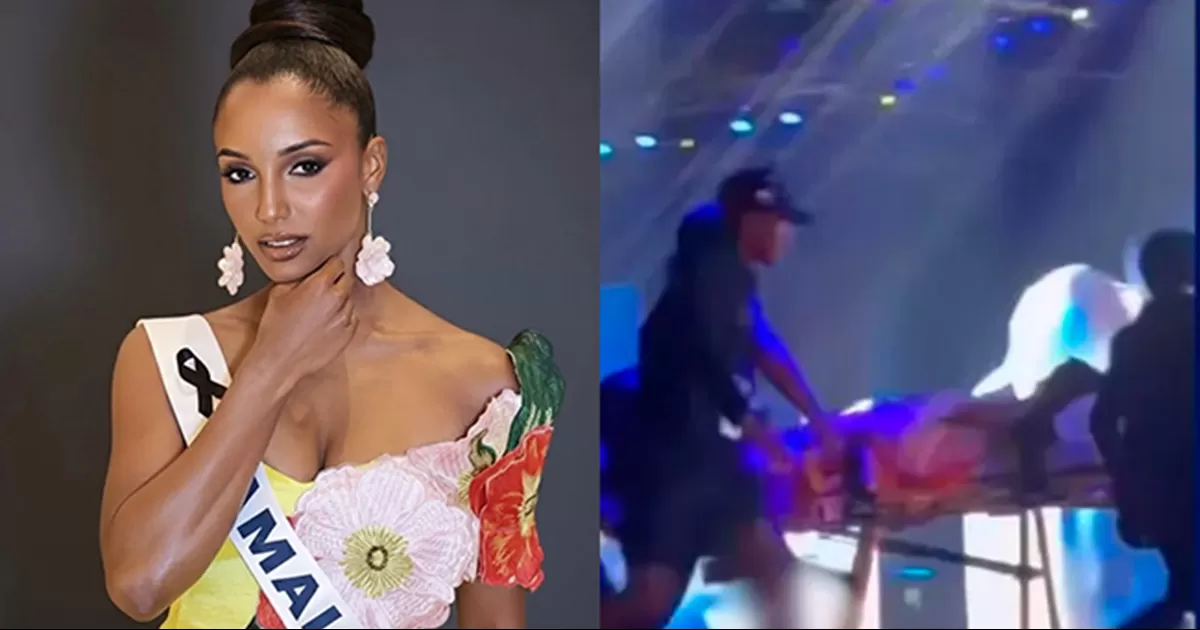 Miss Jamaica sufrió una aparatosa caída en Miss Universe 2025 que la tiene en cuidados intensivos.