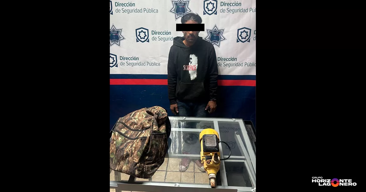 Roba bomba de agua, mujer lo denuncia y es detenido en Torreón