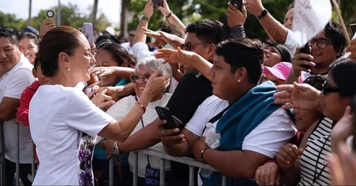 La presidenta afirmó que la puesta en marcha del Tren Maya como transporte de carga reducirá el precio de la gasolina.