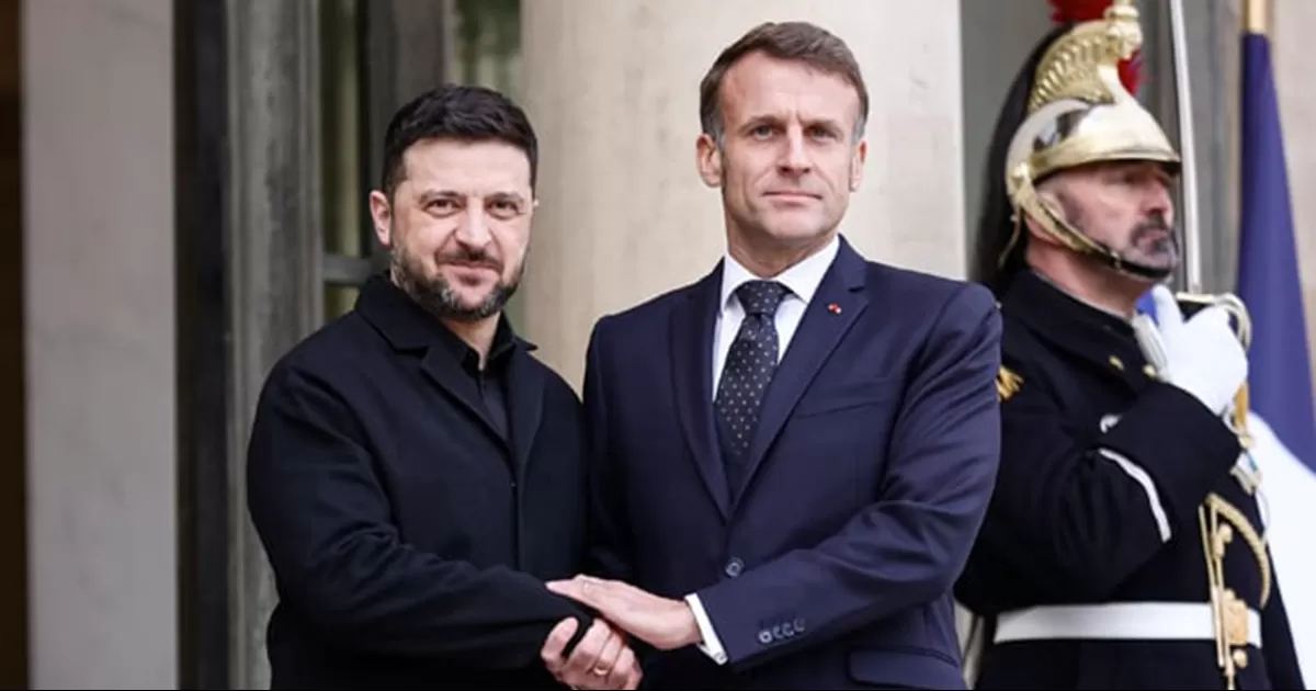 El trabajo por la paz continúa, declaró Macron por su parte también en redes sociales al recibir en el Elíseo a Zelenski.