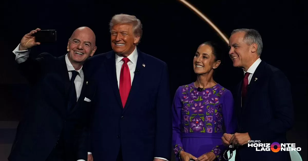 En el sorteo estuvieron presentes los mandatarios de los tres países anfitriones de la justa mundialista: el presidente de Estados Unidos, Donald Trump, y el primer ministro de Canadá, Mark Carney.
