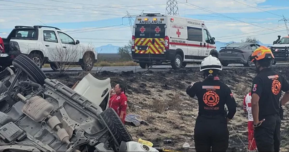 El trágico accidente se registró este sábado en el kilómetro 113 de la carretera a Monclova, en el municipio de Mina