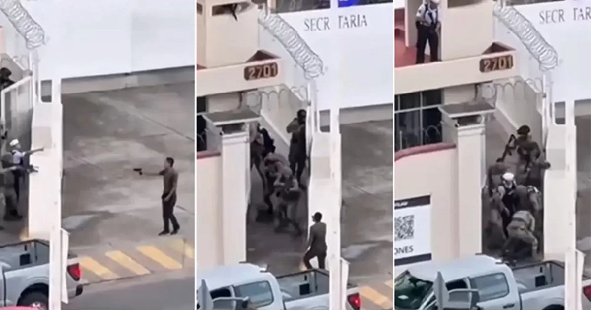 Marinos ‘incapacitan’ a hombre armado que intentó irrumpir en cuartel de Puerto Vallarta
