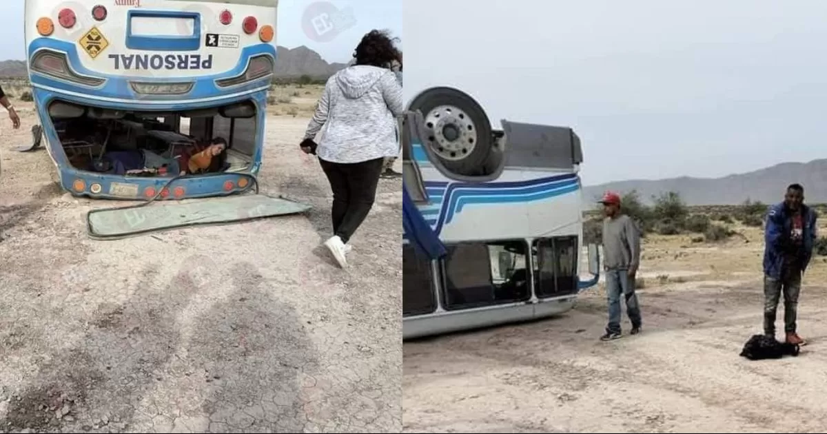 Percance vial en la carretera que conduce de San Pedro de las Colonias hacia Matamoros, justo a la altura de la llamada cuesta de Vizcaya.