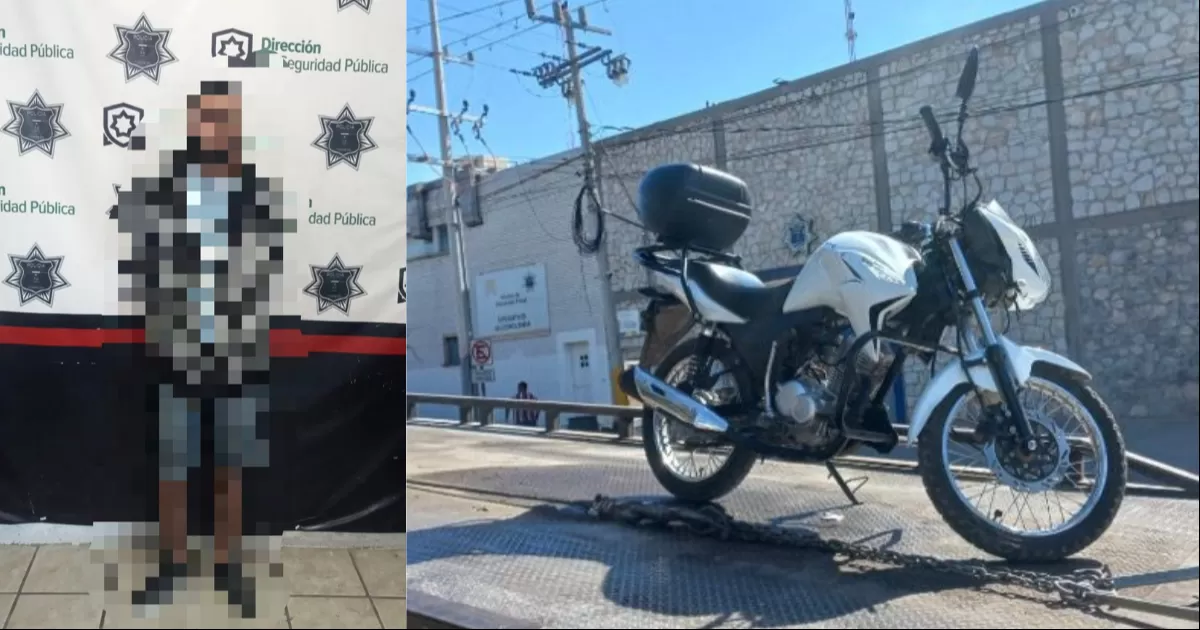 Lo detienen con Italika robada y es detenido