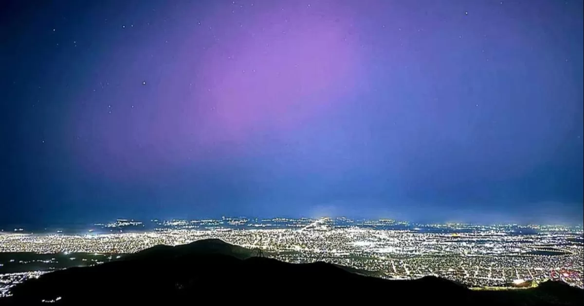 Tormenta geomagnética deja auroras boreales en la Laguna