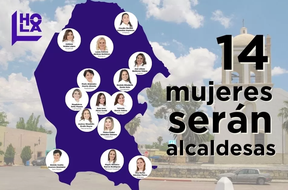 Las 14 alcaldesas electas fueron postuladas por la alianza PRI-PRD-UDC.