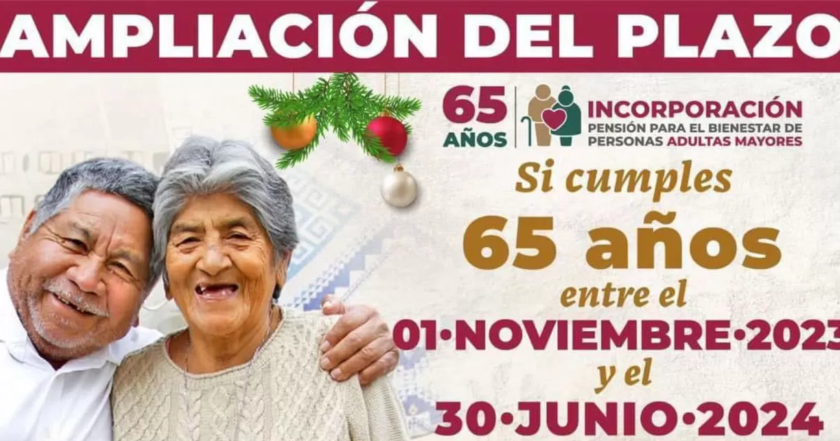 Amplían plazo para registro de apoyo para adultos mayores.
