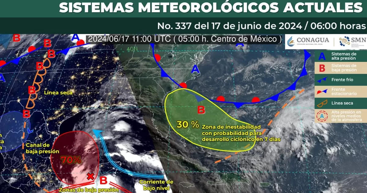 Se esperan lluvias fuertes para Coahuila desde el miércoles