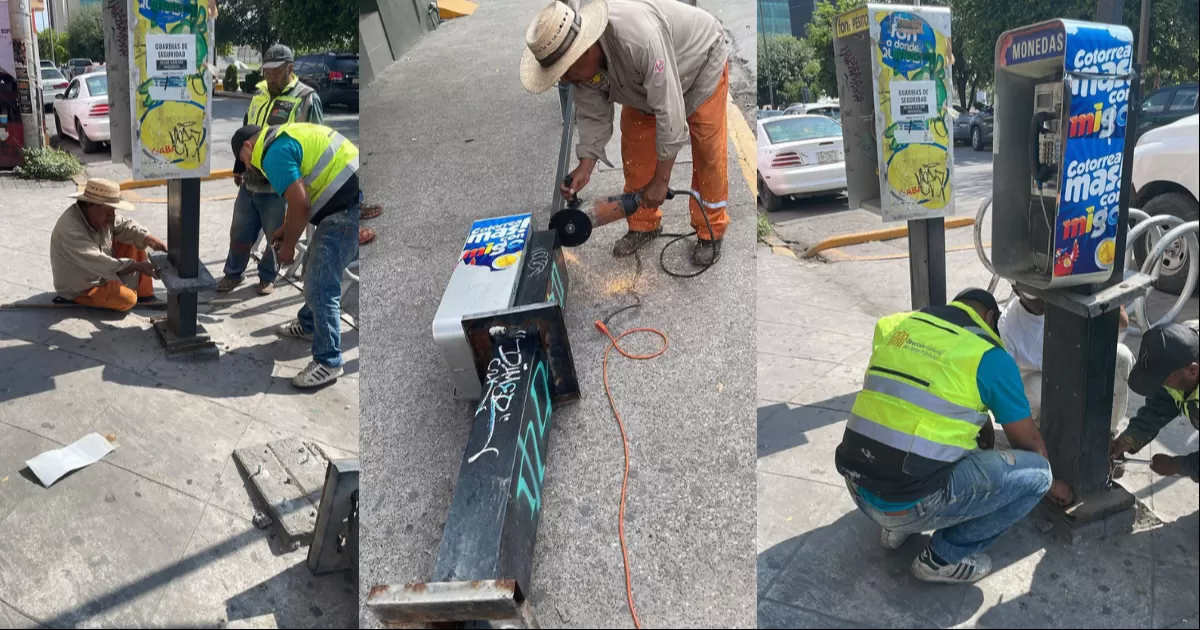 Inicia retiro de cabinas telefónicas de la vía pública en Torreón