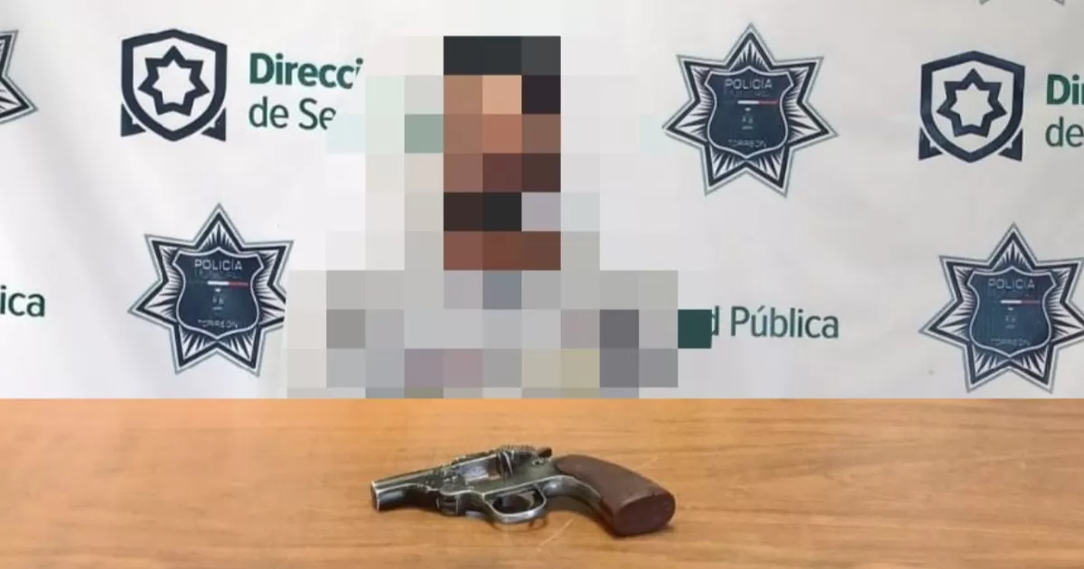 Por amenazas y portación de un arma de fuego, es detenido en Torreón