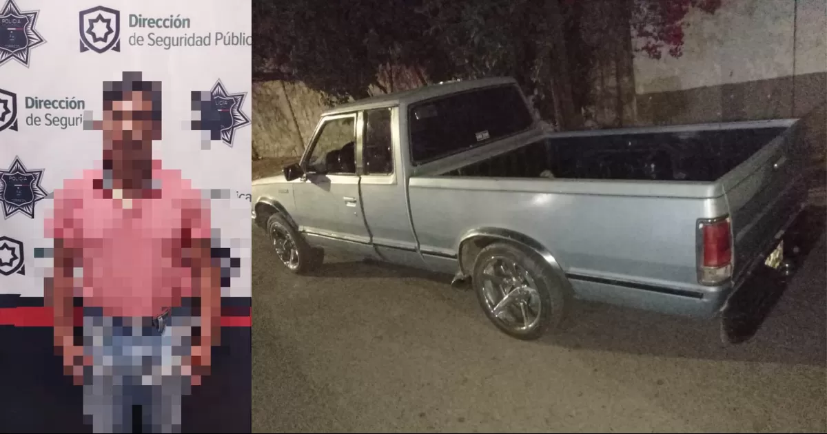 El hombre fue detenido por los presuntos delitos de receptaciÃ³n culposa y conducciÃ³n de vehÃ­culo con placas sobrepuestas.