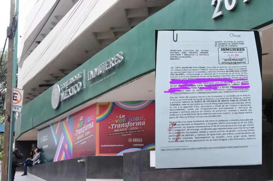 Activistas feministas de la Laguna presentan ante INMujeres solicitud de alerta de género para Coahuila