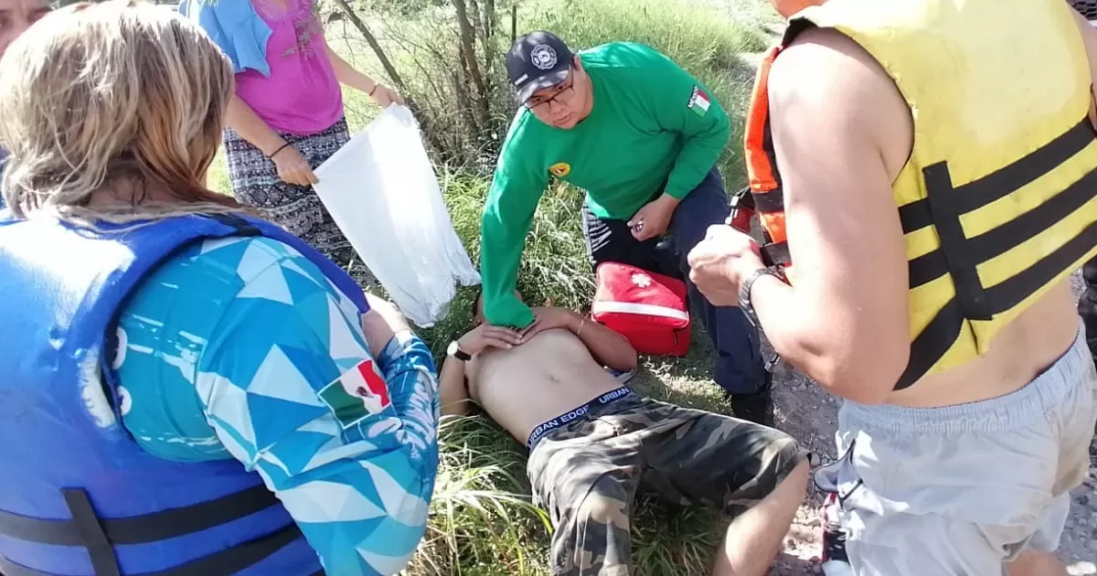 Salvan a joven de morir ahogado en el río Nazas