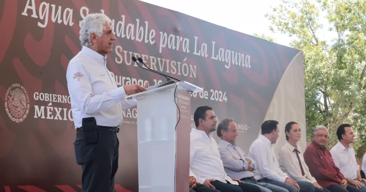 Mientras Germán Martínez, director de la CONAGUA pronunciaba ante los asistentes el informe del proyecto, la pantalla a su lado izquierdo proyectaba como fecha final el 15 de agosto del 2024.