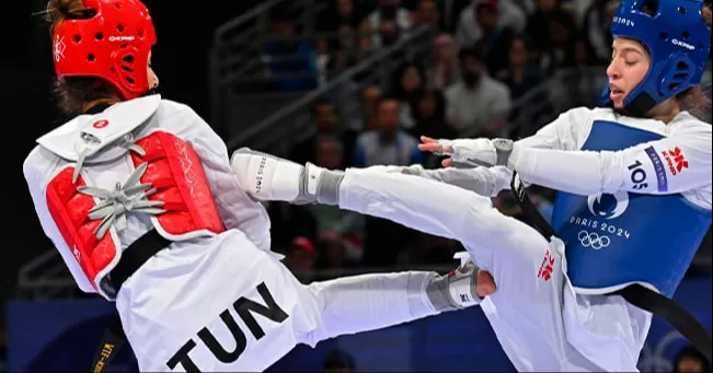 La taekwondoÃ­n fue eliminada en Octavos de Final en los Juegos OlÃ­mpicos de ParÃ­s 2024, en los -49 kilogramos.