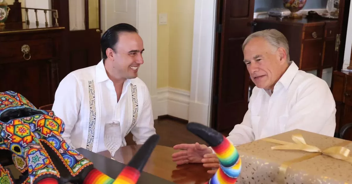 Se reúne Manolo Jiménez con el gobernador de Texas, Greg Abbot