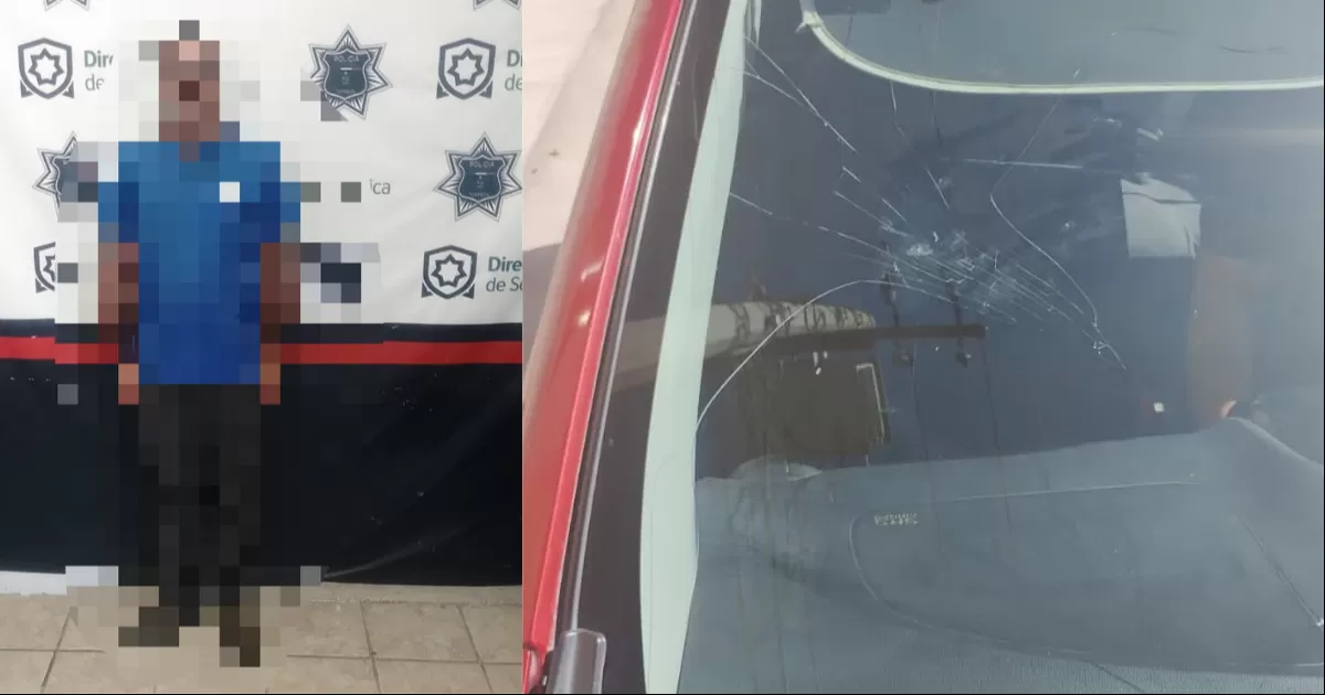 Detienen a hombre por “cristalear” un coche