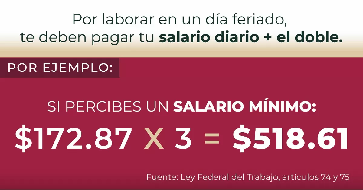 ¿Cuánto me deben pagar si trabajo el 16 de septiembre?