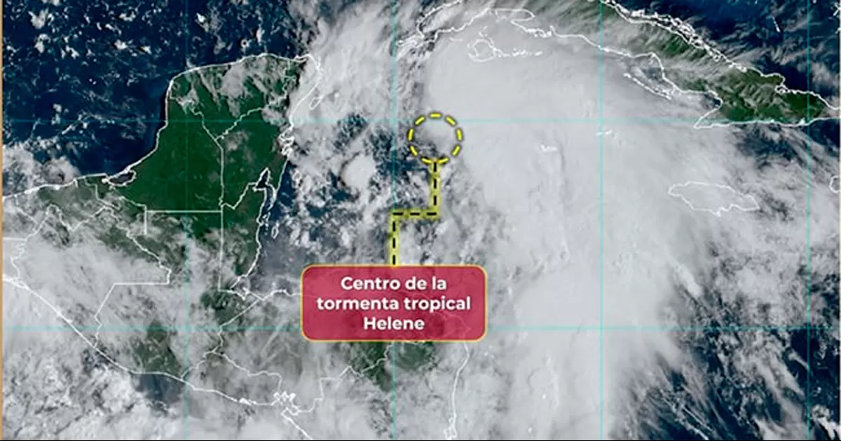 Se forma la tormenta tropical Helene con rumbo a Quintana Roo