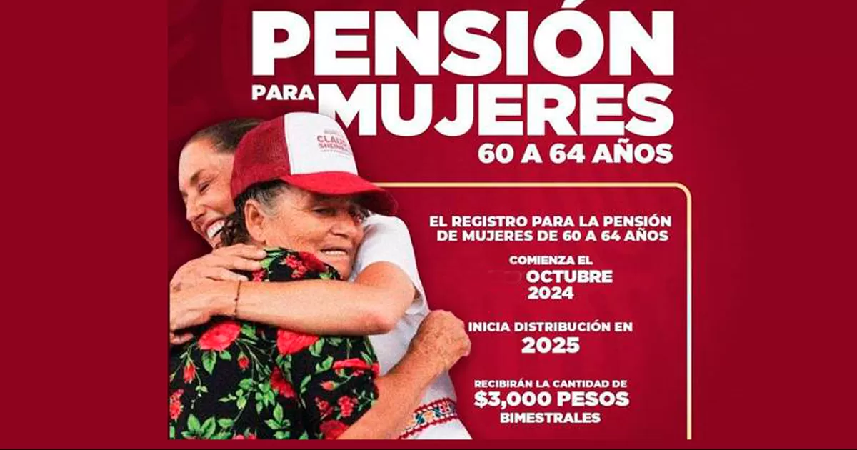 La presidenta, Claudia Sheinbaum, anunciÃ³ este programa dirigido a las mujeres adultas mayores que comprendan un rango de edad entre los 60 y 64 aÃ±os, el cual darÃ¡ inicio con el sector de 63 y 64 aÃ±os, contemplando tambiÃ©n a todo el sector femenino de municipios indÃ­genas y afroamericanos.