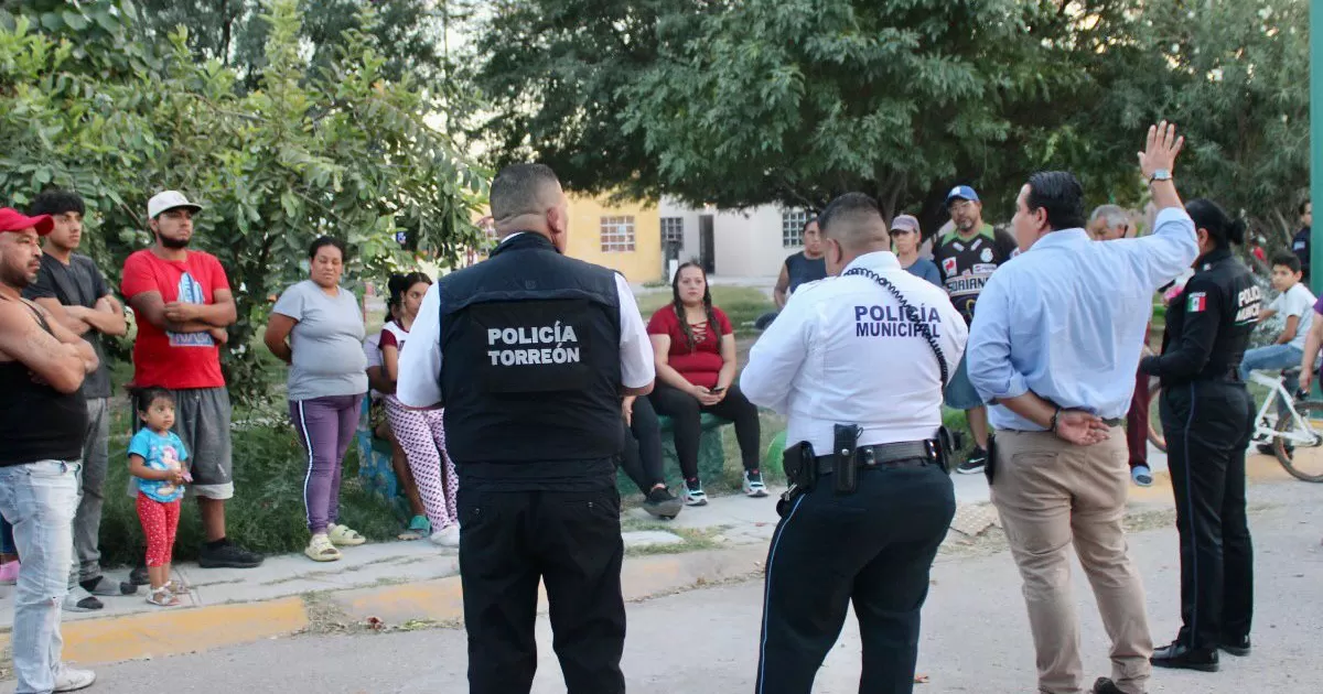 Coordina Policía de Torreón acciones de seguridad en Rincón La joya