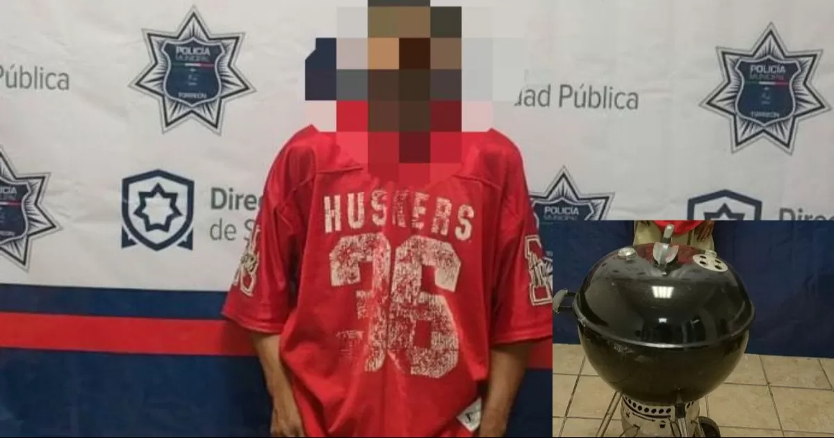 El sujeto fue detenido tras el fallido intento de robo de un asador.
