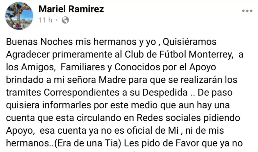 El club Rayados se estÃ¡ haciendo cargo de todos los gastos y continÃºa brindÃ¡ndoles apoyo.