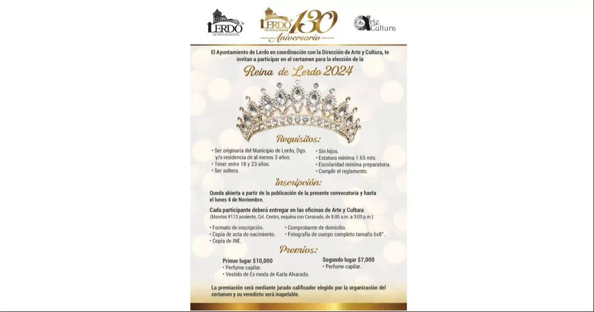El certamen será evaluado por un jurado cuyo veredicto será inapelable. ¡No pierdas la oportunidad de ser parte de esta tradición