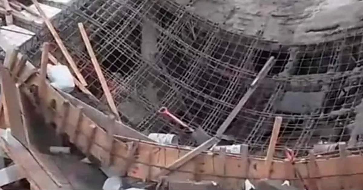 Cae construcción del Acuario de Veracruz; culpan a fuertes vientos que pegan en el estado