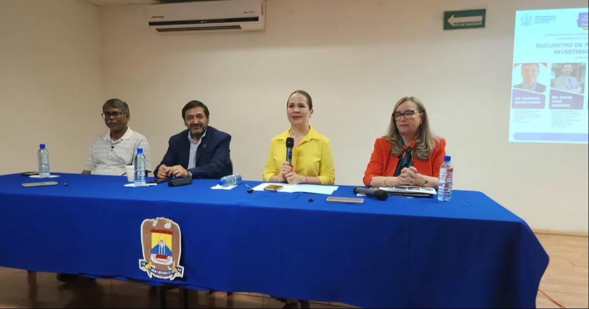 Sandra López Chavarría, coordinadora de la UA de C, informó que se tendrá la participación de aproximadamente 240 investigadores e investigadoras que estarán reunidos el próximo 14 de noviembre en el Centro Cultural Universitario