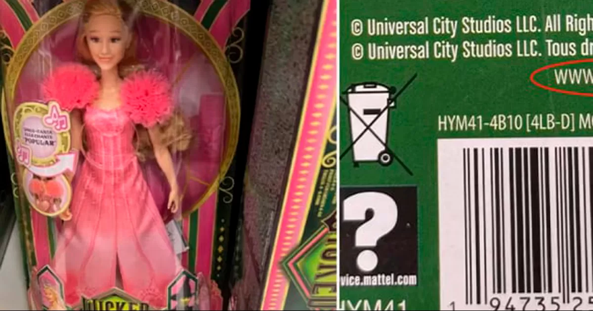 Mattel advierte a los padres sobre error en empaques de muÃ±ecas de Wicked que dirige a un sitio web inapropiado