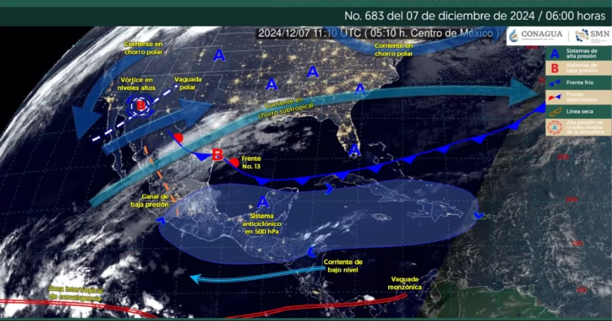Frente frío número 13 generará lluvias y mantendrá temperaturas bajas en todo Coahuila
